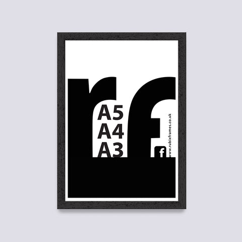 Black (Wood Grain) A3 A4 A5 Frame