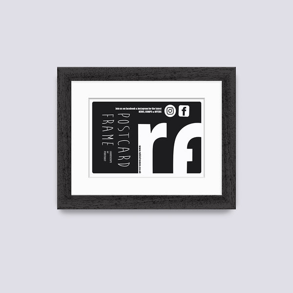 Black (Wood Grain) Postcard Picture Frame