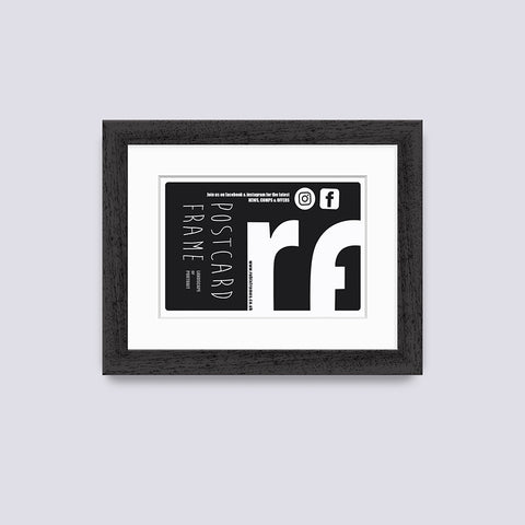 Black (Wood Grain) Postcard Picture Frame