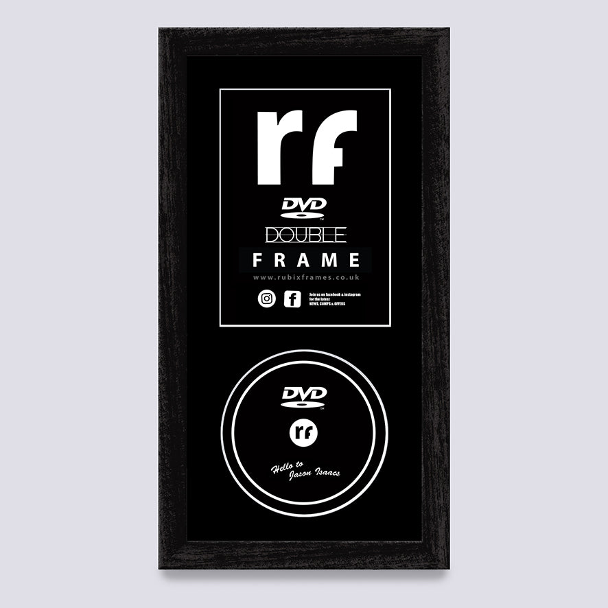 Black (Wood Grain) DVD Single or Double Frame