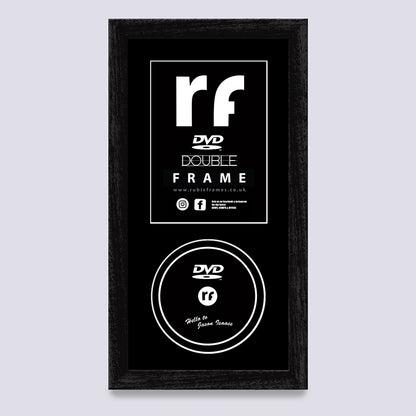 Black (Wood Grain) DVD Single or Double Frame