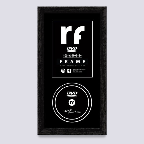 Black (Wood Grain) DVD Single or Double Frame