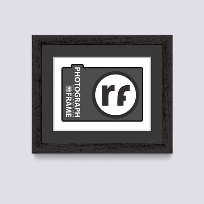 Black (Wood Grain) Photograph Frame