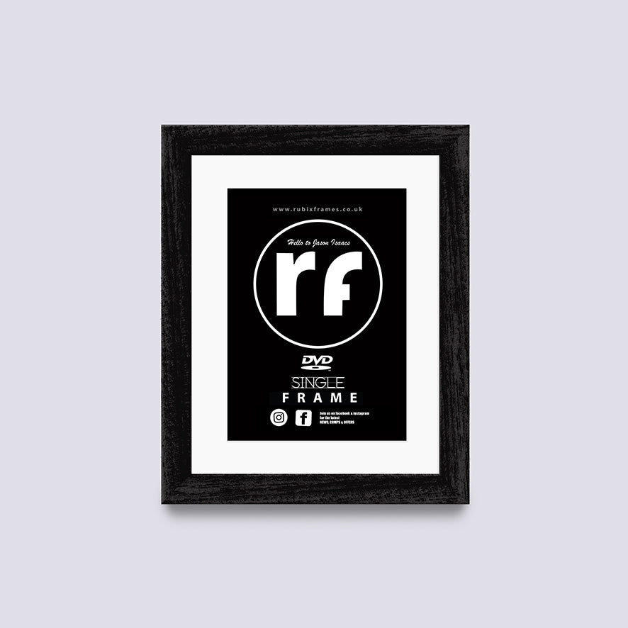 Black (Wood Grain) DVD Single or Double Frame