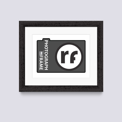 Black (Wood Grain) Photograph Frame