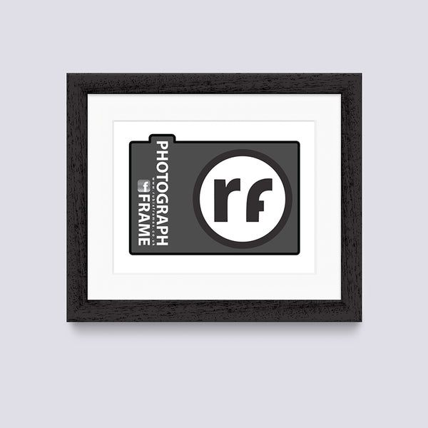 Black (Wood Grain) Photograph Frame