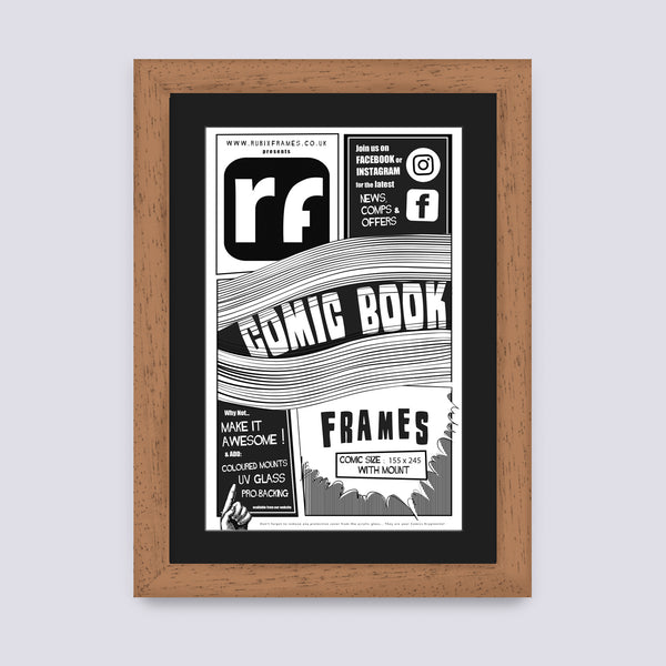 Wood (Oak Finish) Comic Book Frame