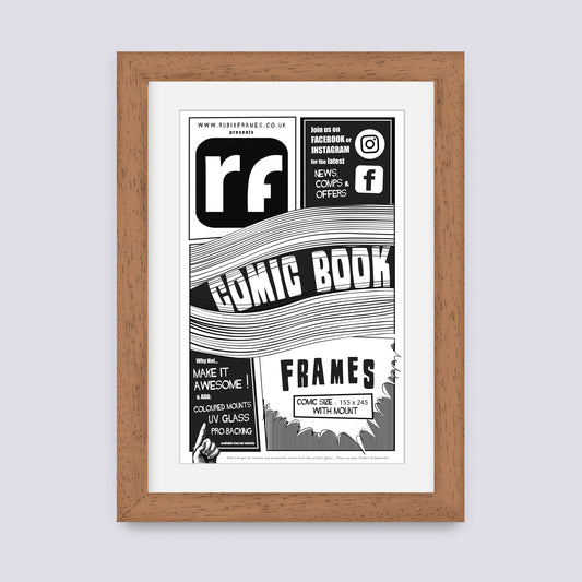 Wood (Oak Finish) Comic Book Frame