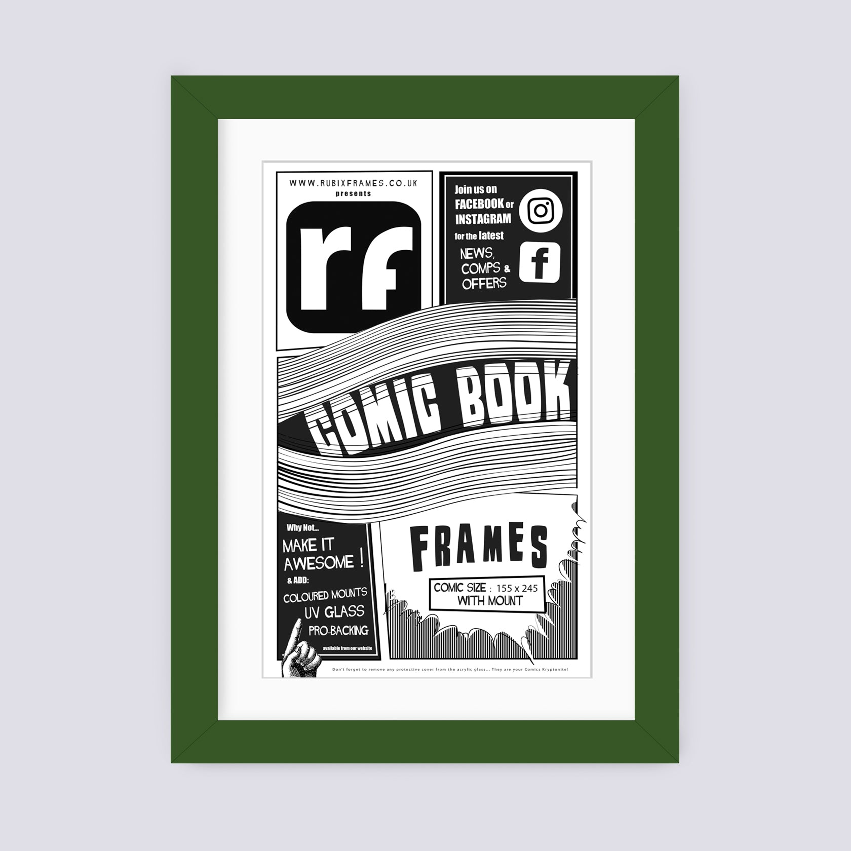 Green - Dark Comic Book Frame
