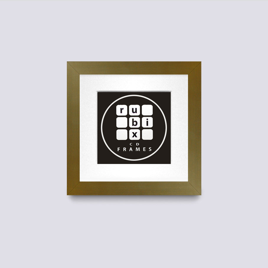gold cd single picture frame with white mount