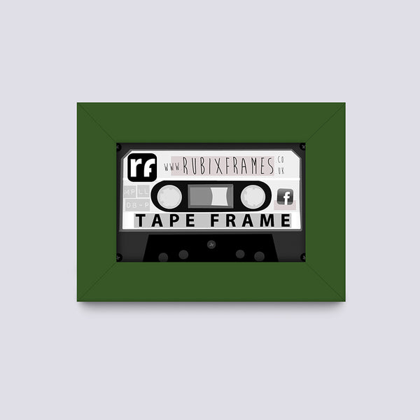 Green - Dark Audio Cassette Tape Frame
