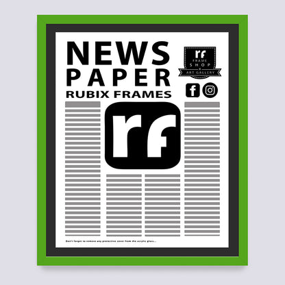 Green Newspaper Frame