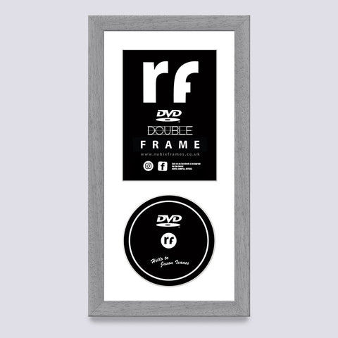 Grey - Light (Wood Grain) DVD Single or Double Frame