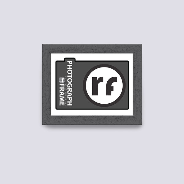 Grey - Dark (Wood Grain) Photograph Frame