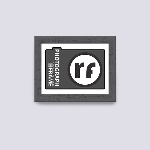 Grey - Dark (Wood Grain) Photograph Frame
