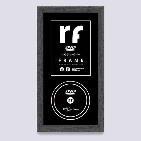 Grey - Dark (Wood Grain) DVD Single or Double Frame
