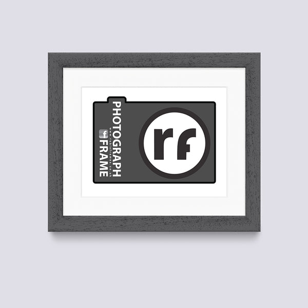 Grey - Dark (Wood Grain) Photograph Frame