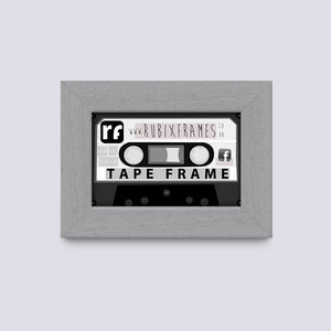 Grey - Light (Wood Grain) Audio Cassette Tape Frame