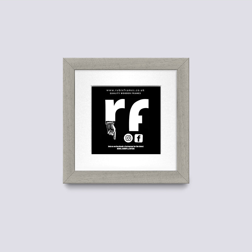 Grey - Light (Wood Grain) CD Single or Double Frame