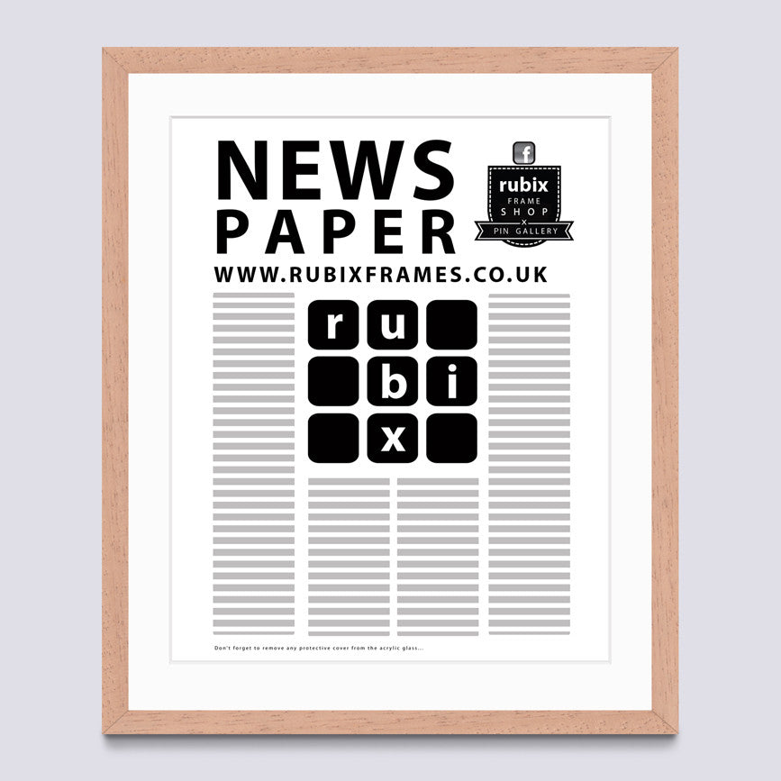 Wood (Light) Newspaper Frame
