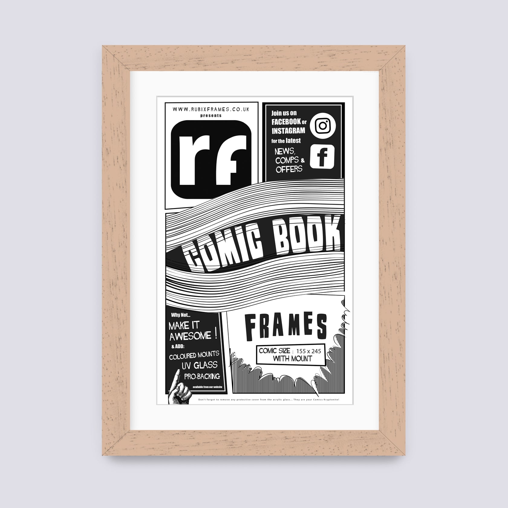 Wood (Light) Comic Book Frame