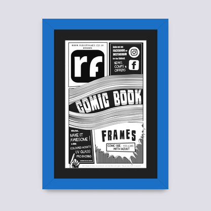Blue - Medium Comic Book Frame