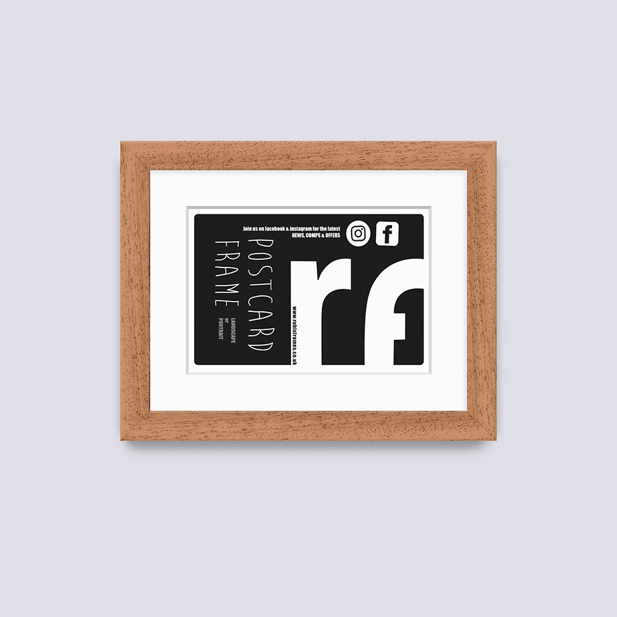 Wood (Oak Finish) Postcard Picture Frame