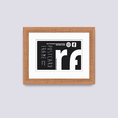 Wood (Oak Finish) Postcard Picture Frame