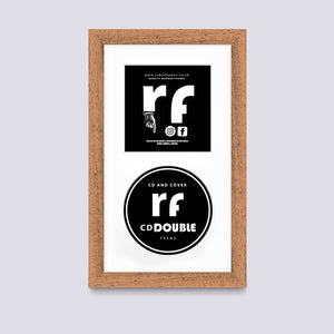 Wood (Oak Finish) CD Single or Double Frame