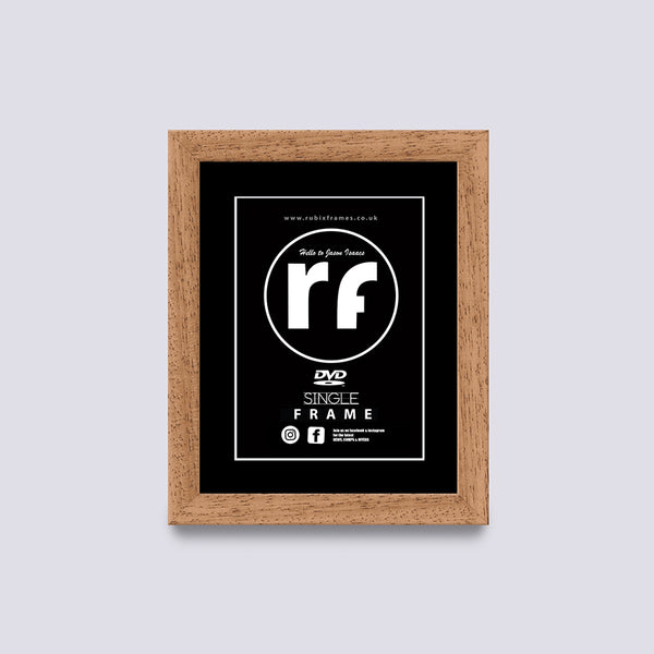 Wood - Oak Finish (Wood Grain) DVD Single or Double Frame