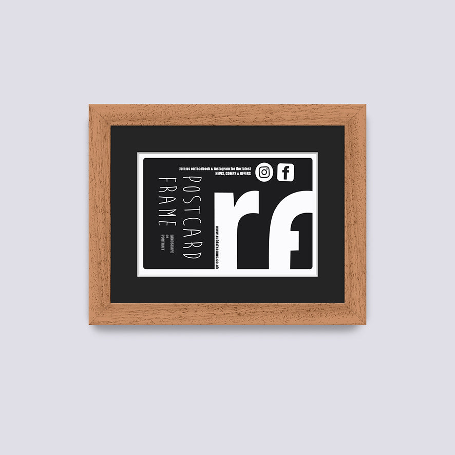 Wood (Oak Finish) Postcard Picture Frame