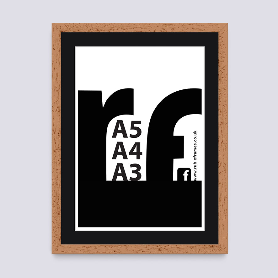 Wood - Oak Finish (Wood Grain) A3 A4 A5 Frame