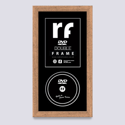 Wood - Oak Finish (Wood Grain) DVD Single or Double Frame