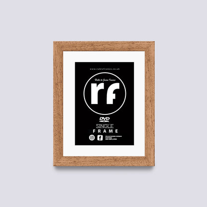 Wood - Oak Finish (Wood Grain) DVD Single or Double Frame