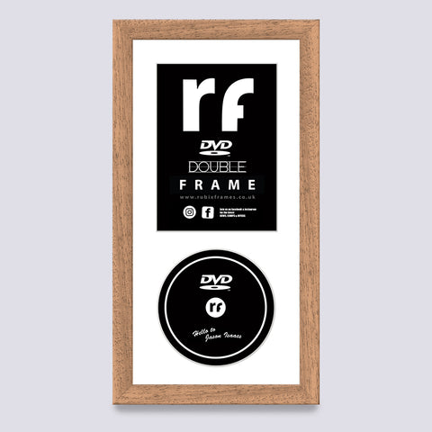 Wood - Oak Finish (Wood Grain) DVD Single or Double Frame