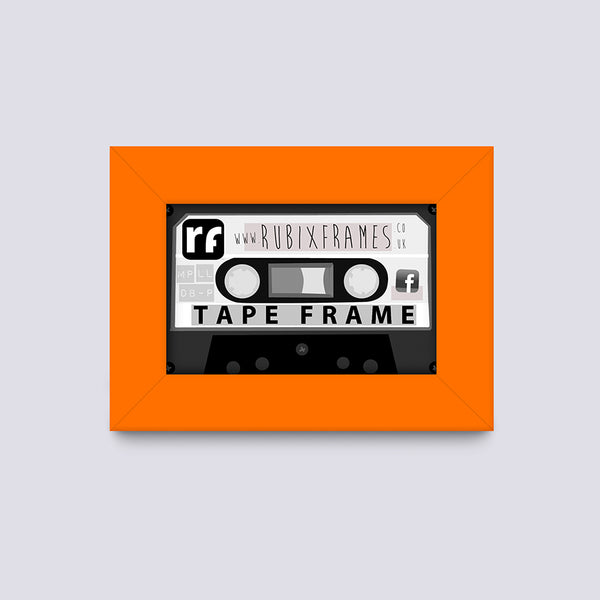 Orange Audio Cassette Tape Frame