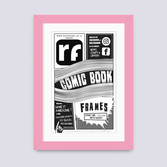 Pink Comic Book Frame