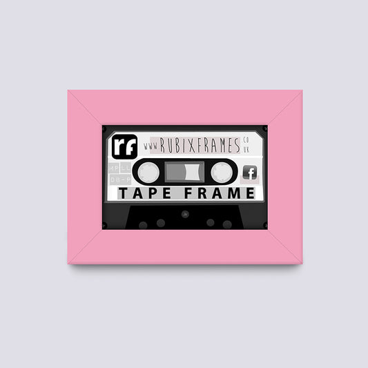 Pink Audio Cassette Tape Frame