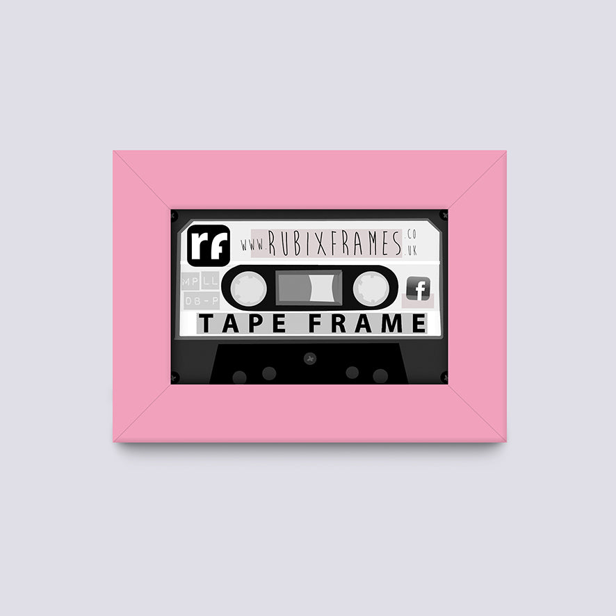 Pink Audio Cassette Tape Frame