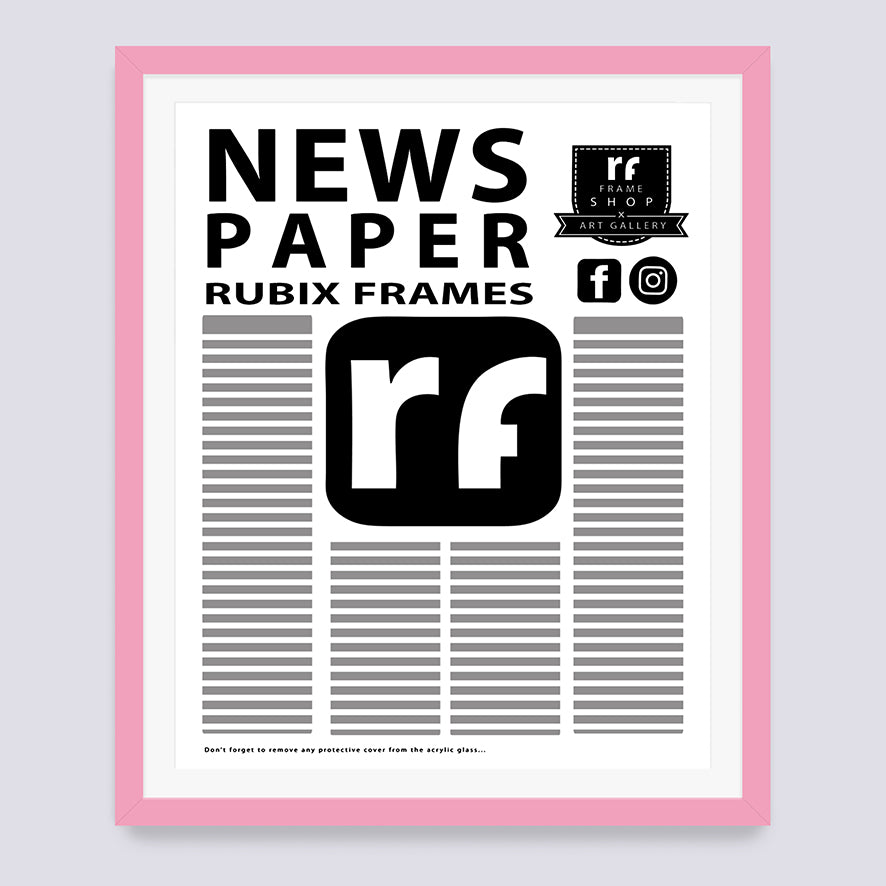 Pink Newspaper Frame