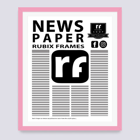 Pink Newspaper Frame
