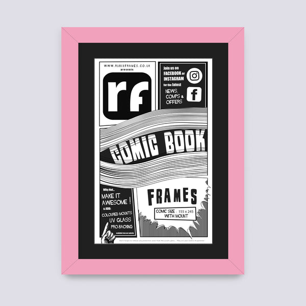 Pink Comic Book Frame