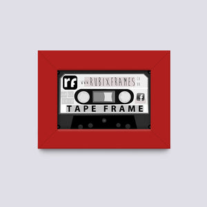 Red - Dark Audio Cassette Tape Frame