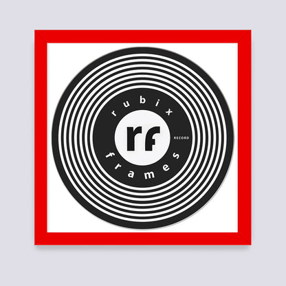 Red Vinyl Record Frame