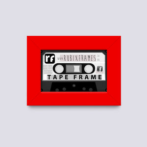Red Audio Cassette Tape Frame