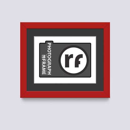 Red - Dark Photograph Frame
