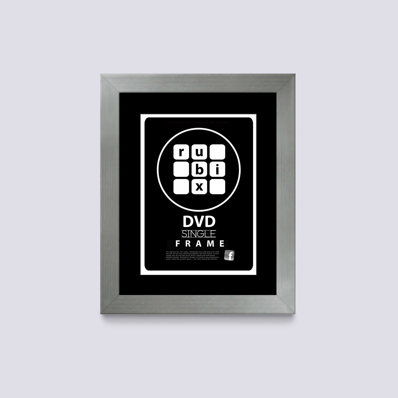 silver dvd frame with black mount