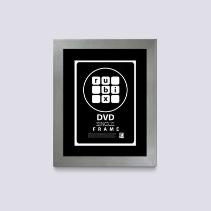 silver dvd frame with black mount