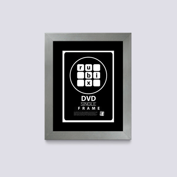 silver dvd frame with black mount