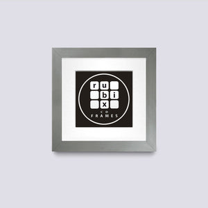 silver cd or cover frame with white mount